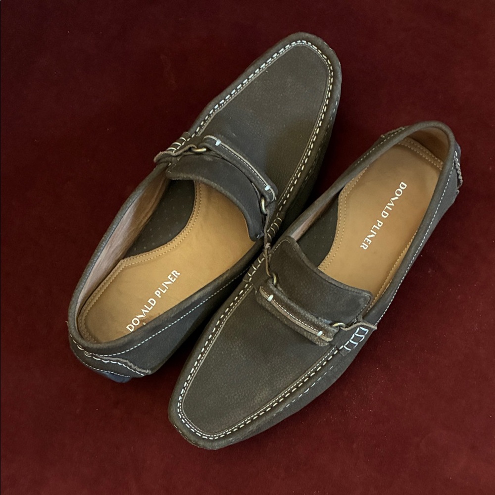 Donald J. Pliner Men's Charcoal Slip-On Loafers